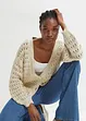 Ajour-Strickjacke aus reiner Baumwolle, bonprix