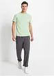Regular Fit Schlupfhose mit Leinenanteil, Straight, bonprix