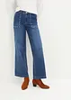 Jean taille moyenne, jambe évasée, avec rivets, bonprix