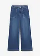 Jean taille moyenne, jambe évasée, avec rivets, bonprix