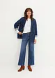 Jean taille moyenne, jambe évasée, avec rivets, bonprix