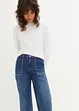 Jean taille moyenne, jambe évasée, avec rivets, bonprix