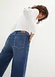 Jean taille moyenne, jambe évasée, avec rivets, bonprix