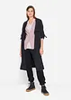Weites Long-Shirt mit V-Ausschnitt, Kurzarm (5er Pack), bonprix