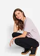 Weites Long-Shirt mit V-Ausschnitt, Kurzarm (5er Pack), bonprix