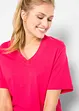 Lot de 5 T-shirts longs et amples à col V, bonprix