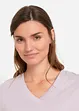 Weites Long-Shirt mit V-Ausschnitt, Kurzarm (5er Pack), bonprix