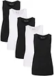 Lot de 5 débardeurs longs 100% coton, bonprix