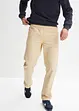 Pantalon droit taillé élastiquée 100% coton, Regular, bonprix
