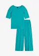 Loungewear Hausanzug aus Rippe mit Culotte, bonprix