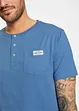Kurzarm-Henleyshirt aus reiner Bio-Baumwolle, bonprix