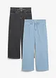 Lot de 2 corsaires en jean taille mi-haute, bonprix