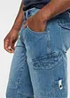Leichte Jeans-Long-Cargobermuda, Relaxed Fit, bonprix