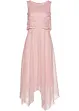 Robe premium en crêpe avec dentelle, bonprix