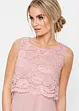 Robe premium en crêpe avec dentelle, bonprix