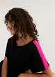 T-Shirt mit Neonstreifen aus reiner Bio-Baumwolle, bonprix