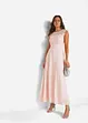 Robe longue avec empiècement dentelle, bonprix