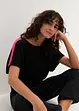 T-Shirt mit Neonstreifen aus reiner Bio-Baumwolle, bonprix