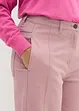 High Waist Barrel-Twillhose mit vorverlegten Seitennähten und Bequembund, bonprix