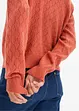 Kurze Ajour-Strickjacke, bonprix