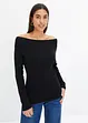 Off-Shoulder-Ripp-Pullover, bonprix