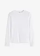 Geripptes Langarmshirt aus reiner Baumwolle, bonprix