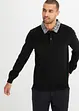 Feinstrick Polo - Pullover mit Hemdkragen, bonprix