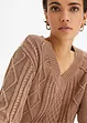 Strickpullover mit Cable Knit, bonprix