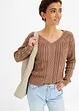 Strickpullover mit Cable Knit, bonprix