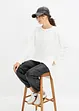 Sweat-shirt oversize court devant, long derrière, bonprix