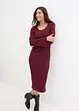 Geripptes Jersey-Kleid mit Streifen, bonprix