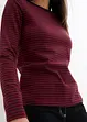 Gestreiftes Langarmshirt mit U-Boot-Ausschnitt, bonprix