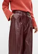 Lederimitat-Hose mit weitem Bein, bonprix