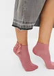 Lot de 4 paires de chaussettes courtes coton avec nœud, bonprix