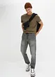 Regular Fit Stretch-Schlupfjeans, Straight, bonprix