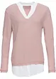 Pull à empiècement chemisier, bonprix