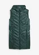 Long gilet matelassé sans manches, ultra-léger avec poche de rangement, bonprix