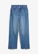 Wide Jeans Mid Waist, Slit, bonprix