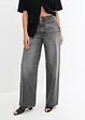 Wide Leg Jeans Mid Waist, Stretch, bonprix