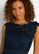 Robe longue avec empiècement dentelle, bonprix