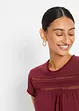 Baumwoll-Shirt mit Spitze, bonprix