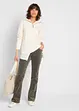 Pantalon en velours côtelé extensible, Bootcut, bonprix
