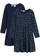 Mädchen Jerseykleid mit Bio-Baumwolle (2er Pack), bonprix