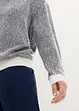 Gestreifter Pullover mit Stehkragen, bonprix