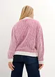 Gestreifter Pullover mit Stehkragen, bonprix