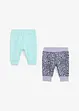 Lot de 2 pantalons bébé en molleton de coton, bonprix