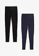 Lot de 2 leggings 100% coton, bonprix