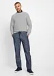 Regular Fit Chambray-Chinohose, Straight, bonprix