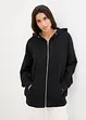 Sweat zippé à capuche oversize, bonprix