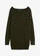 Pull long à strass, bonprix